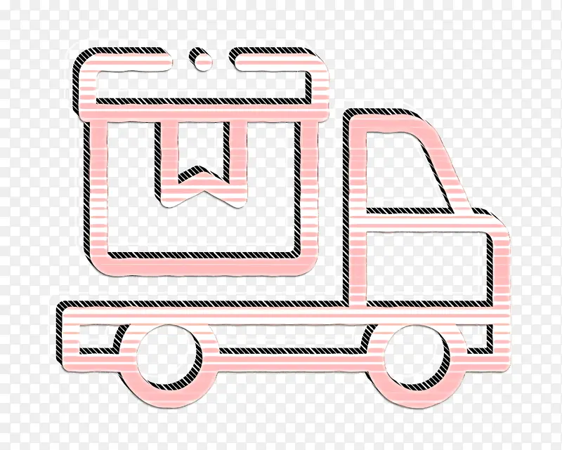 送货卡车图标 包裹图标 送货图标