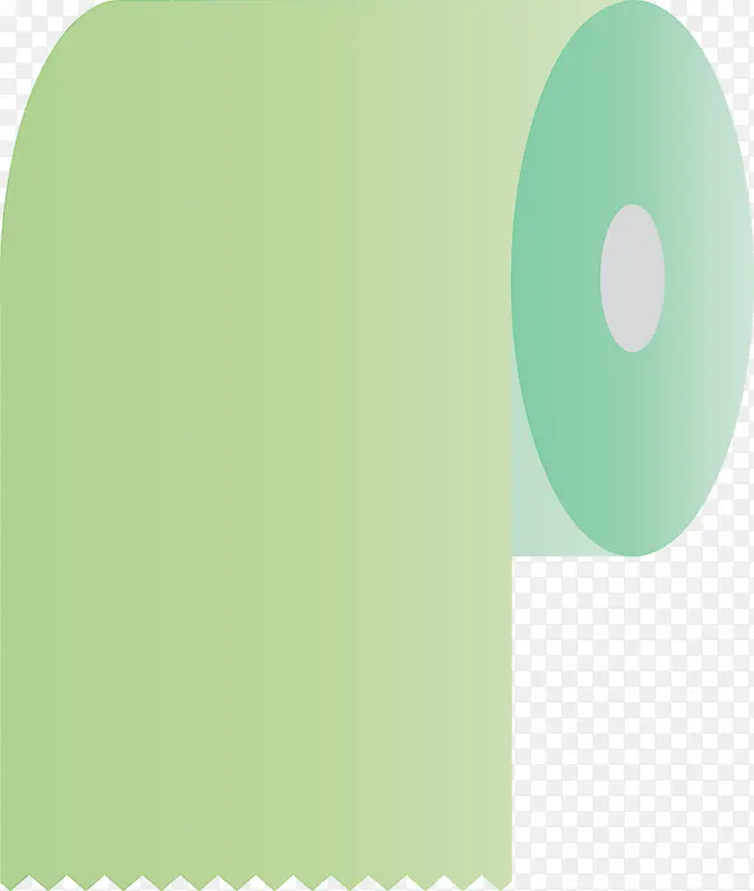 卫生纸 圆形 绿色