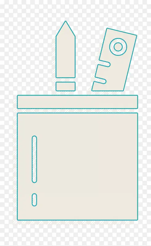 平面设计图标 铅笔盒图标 线