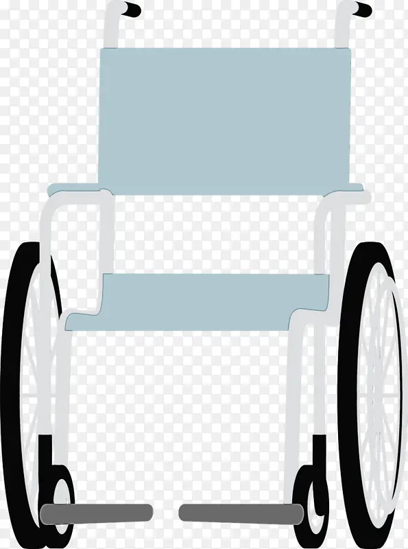 轮椅 水彩 油漆