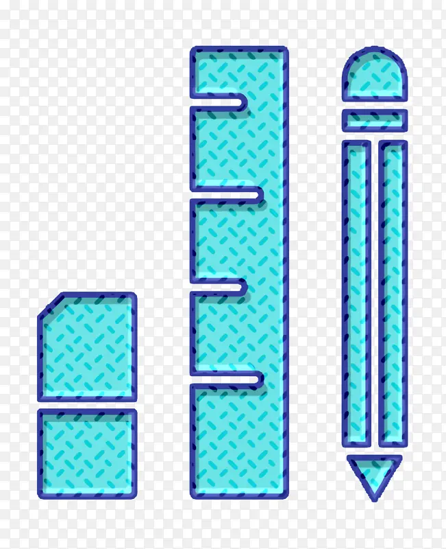 学校材料图标 平面设计图标 编辑工具图标