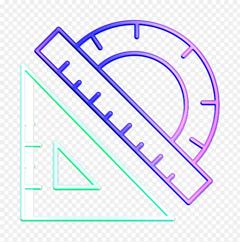 量角器图标 图形工具图标 图形设计图标