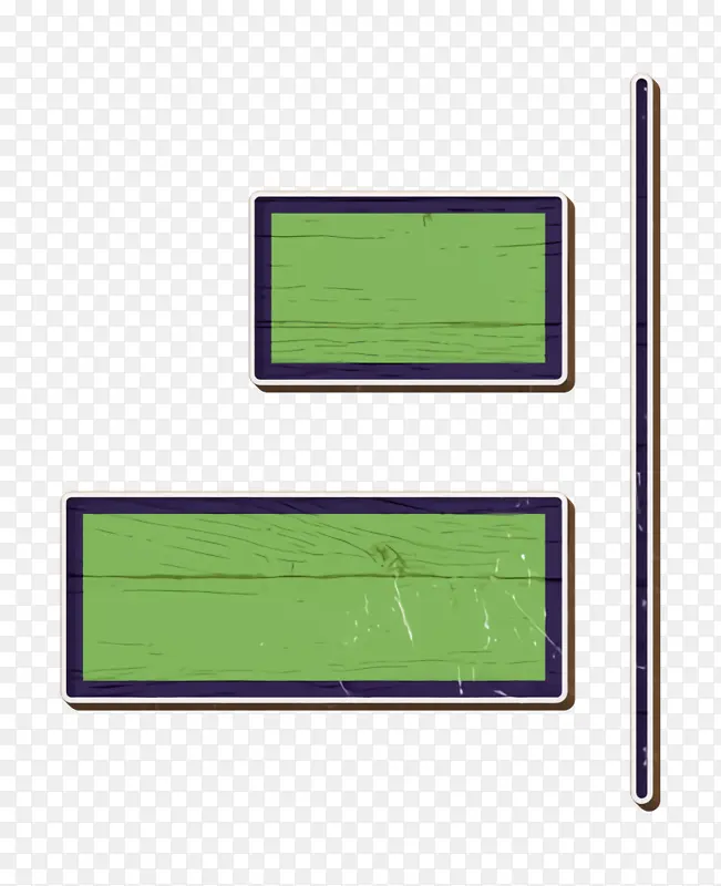 右对齐图标 平面设计图标 绿色
