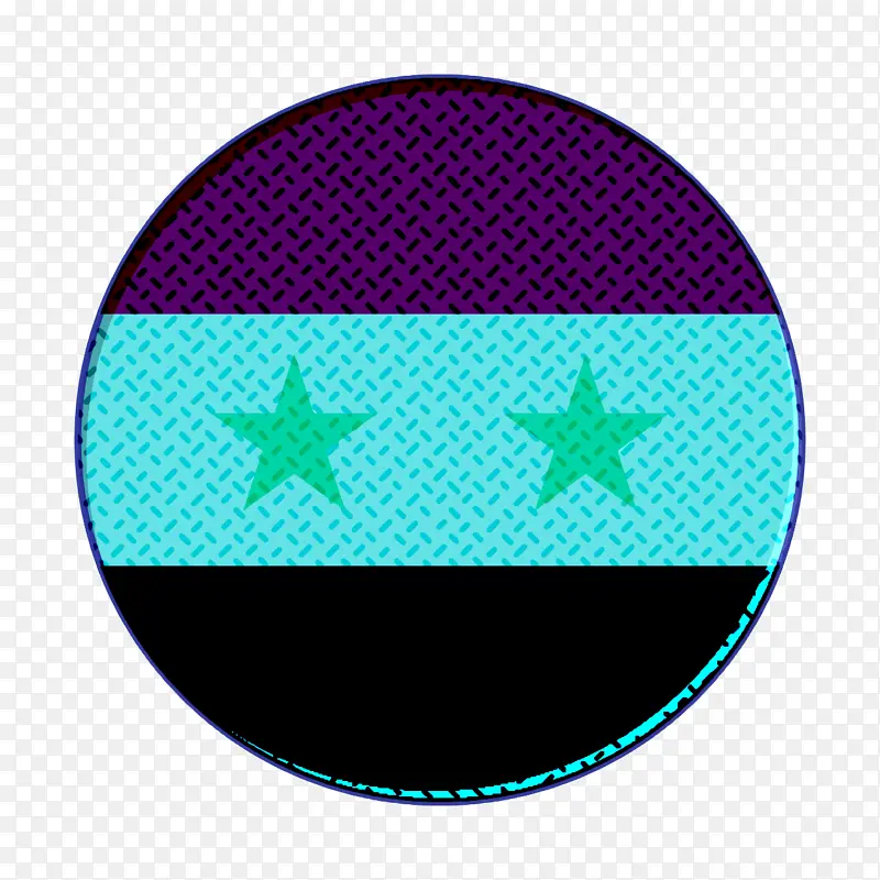 叙利亚图标 国家旗帜图标 钴蓝色