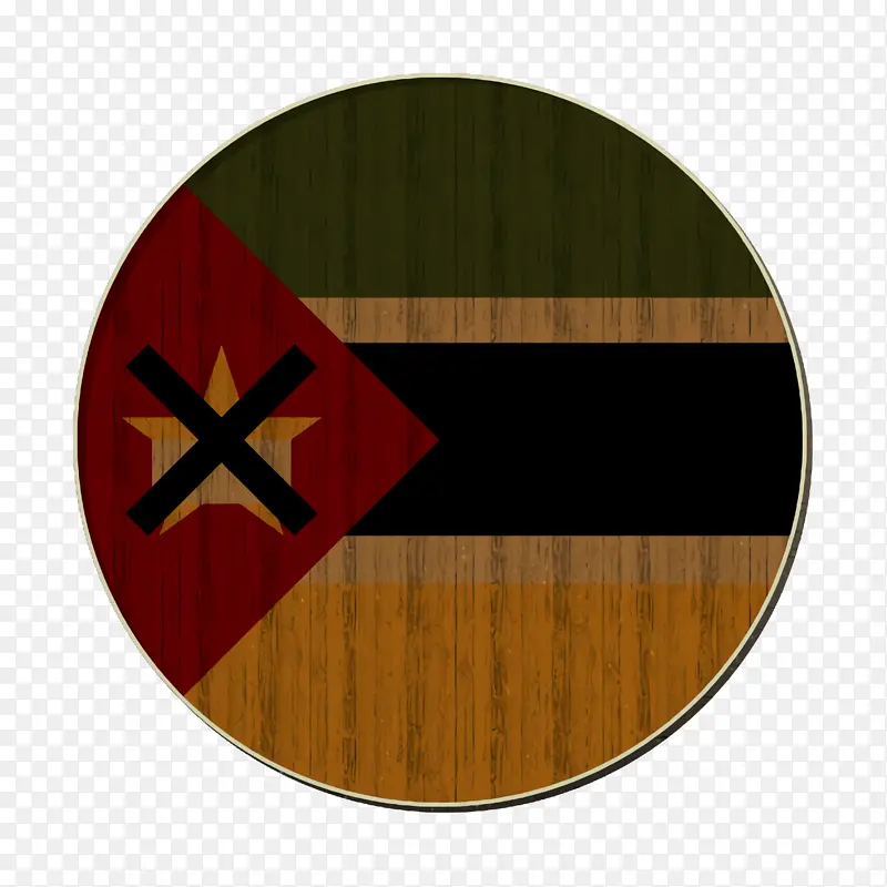 莫桑比克图标 国家旗帜图标 文本