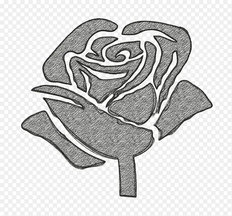玫瑰图标 花朵图标 自然图标