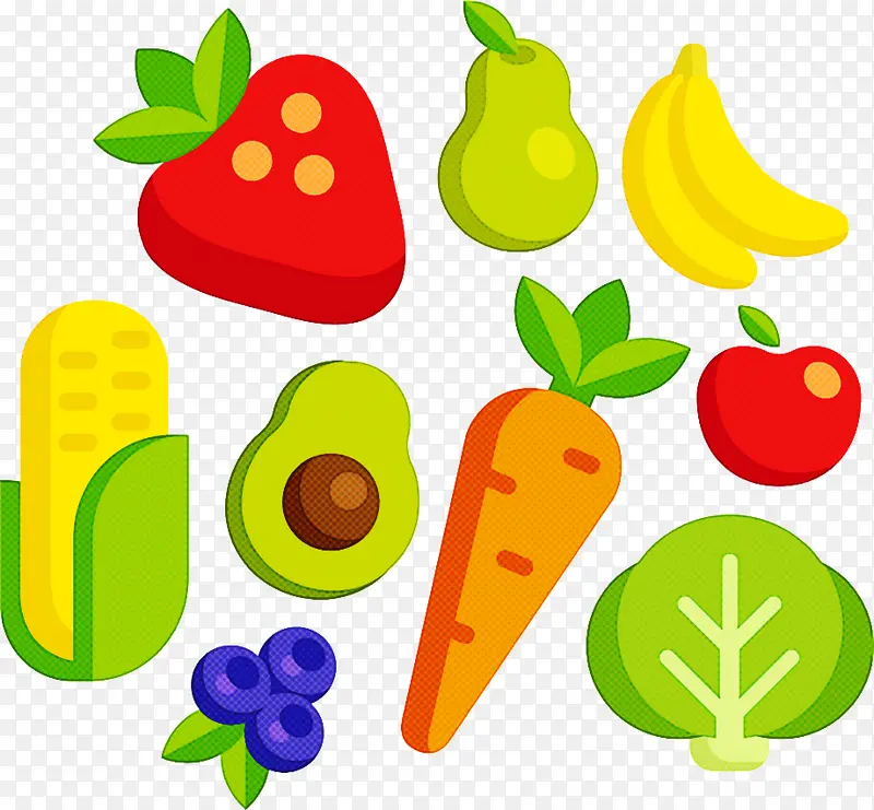 蔬菜 线条 水果