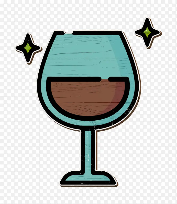 夜派对图标 葡萄酒图标 徽标