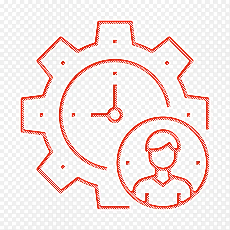 时间管理图标 时钟图标 商业概念图标