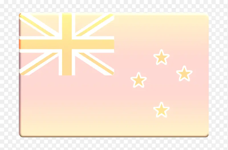 新西兰图标 国际旗帜图标 黄色