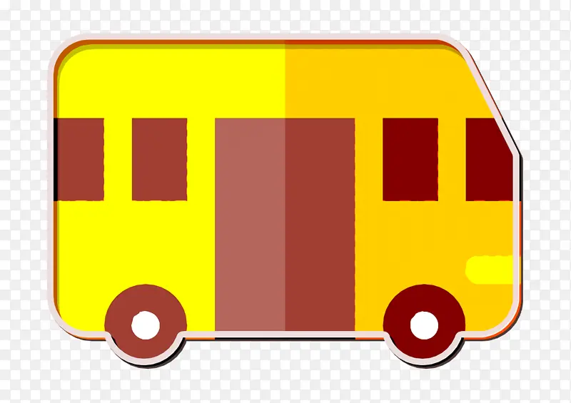 旅游应用程序图标 公交车图标 徽标