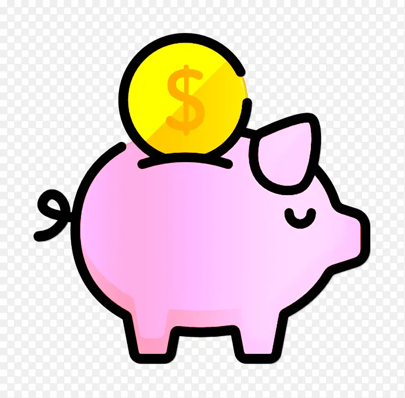 财务图标 存钱罐图标 保存图标