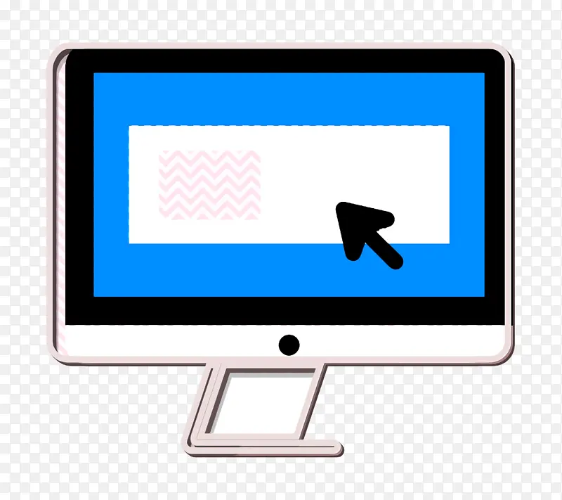 显示器图标 设计工具集合图标 计算机显示器