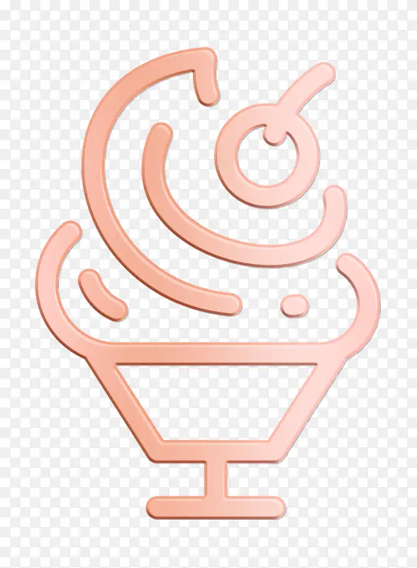 餐厅元素图标 甜点图标 冰淇淋图标