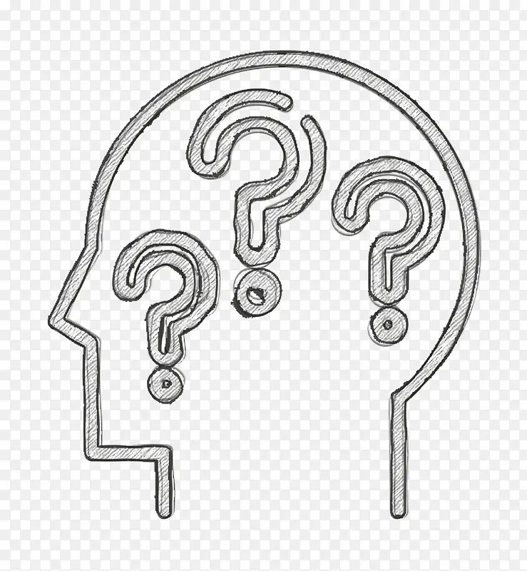 心理图标 困惑图标 谷歌