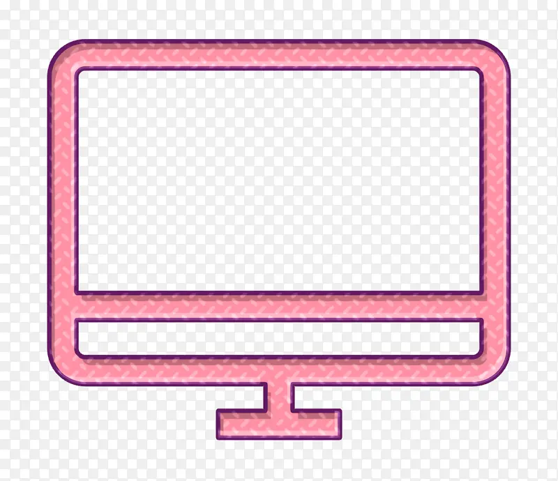 科技图标 电脑显示器图标 矩形