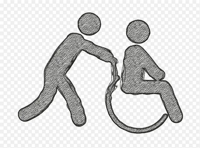 残疾人图标 轮椅图标 人物图标