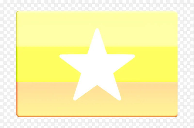 缅甸图标 国际旗帜图标 黄色