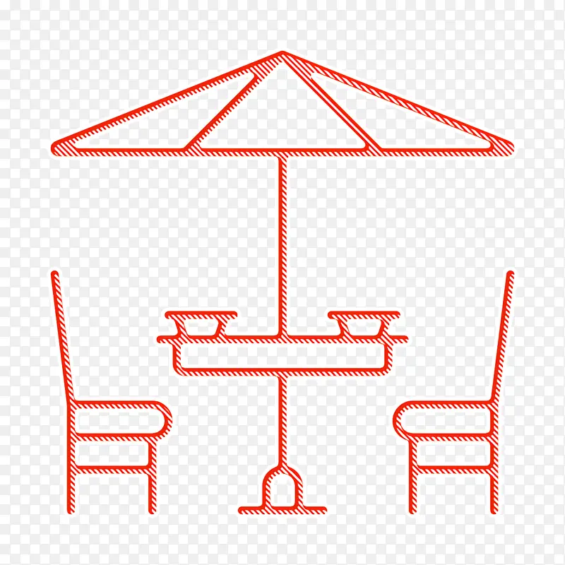 露台图标 餐厅元素图标 平方米