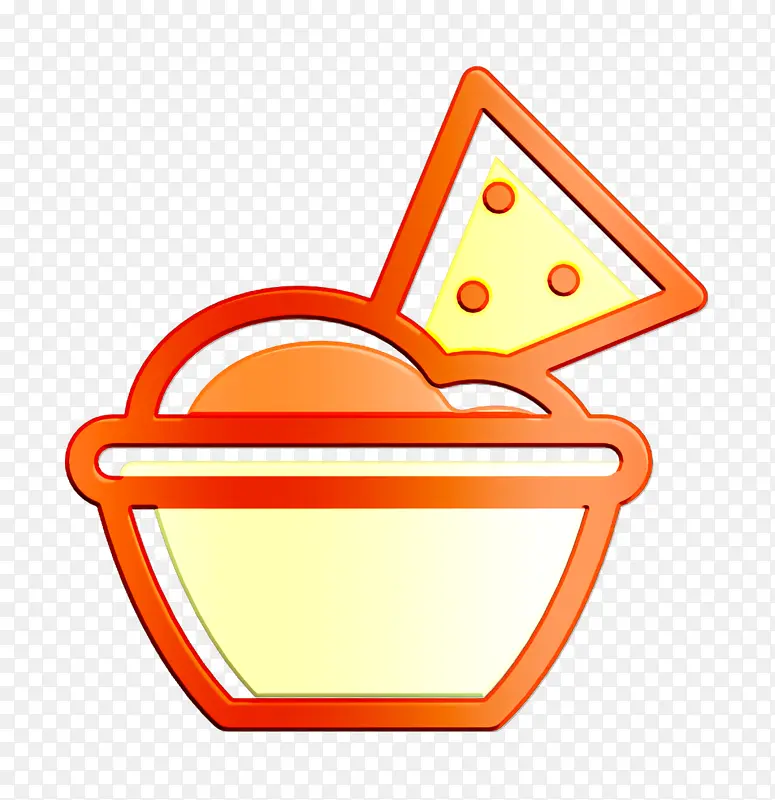 零食图标 玉米片图标 线性彩色食品套装图标