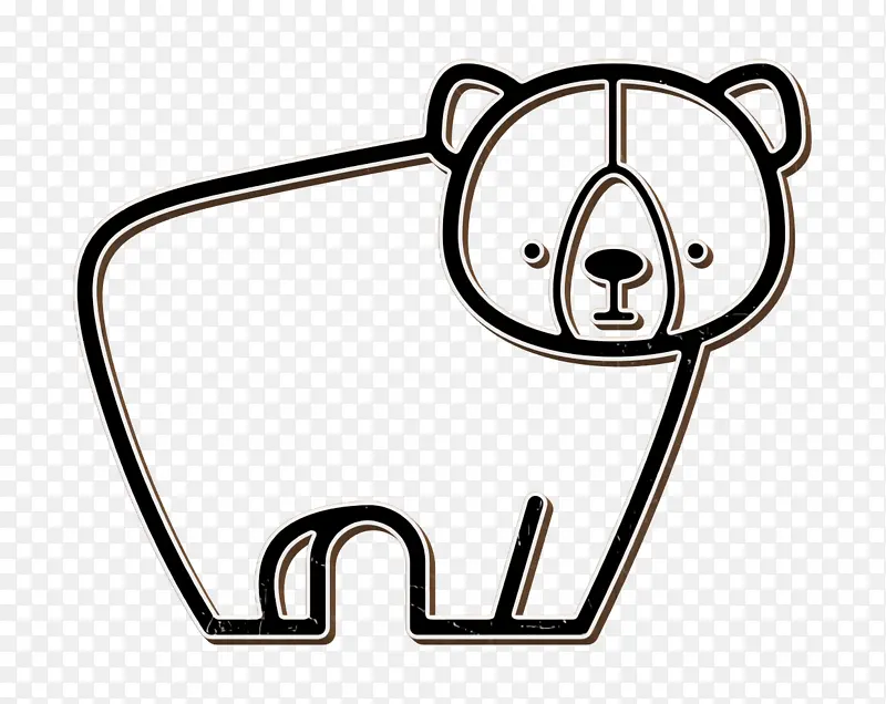 熊图标 森林动物图标 熊