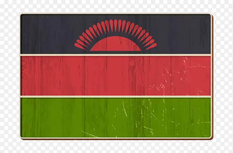 国际旗帜图标 马拉维图标 矩形
