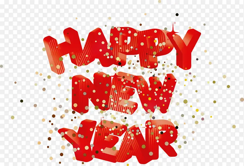 新年快乐 新年 水彩
