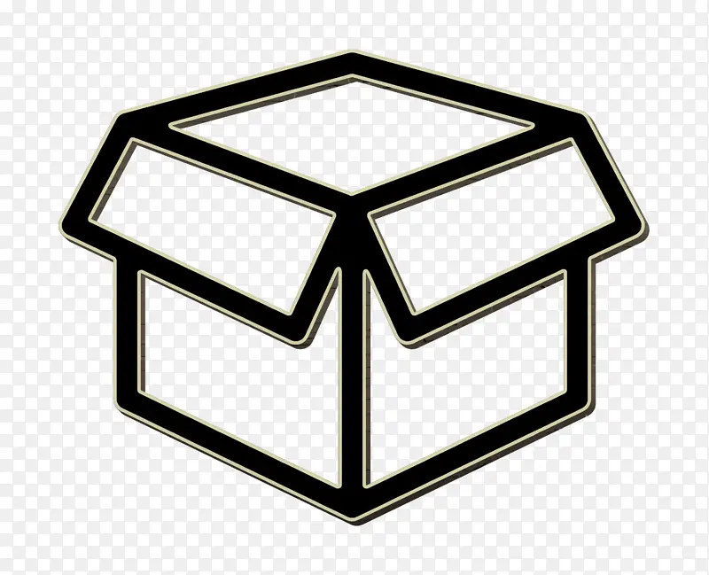 线性逻辑图标 方框图标 免版税