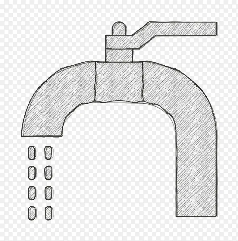 建筑图标 水图标 水龙头图标