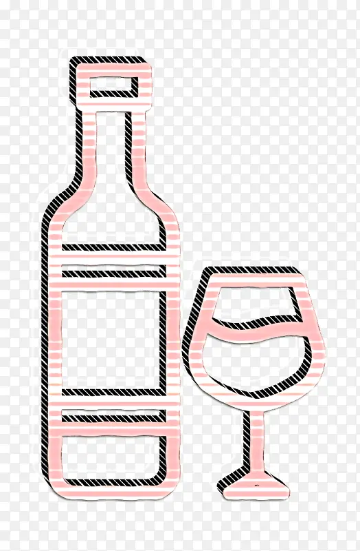 酒瓶图标 派对图标 玻璃瓶