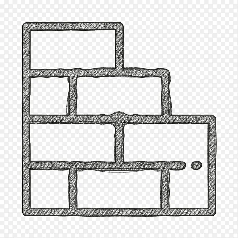 建筑施工图标 墙壁图标 砖墙图标