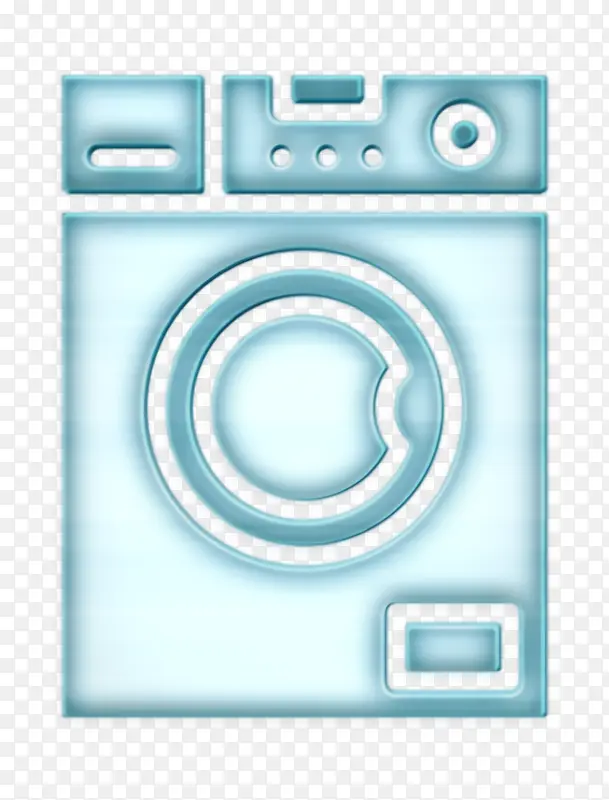 家用电器图标 家具和家用电器图标 洗衣机图标