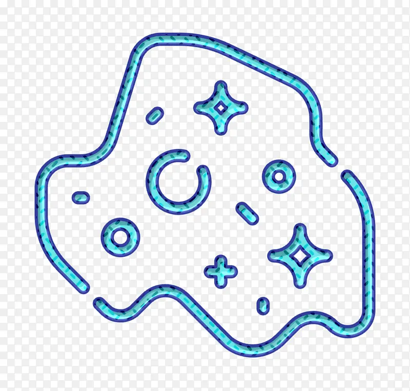 太空图标 小行星图标 直线