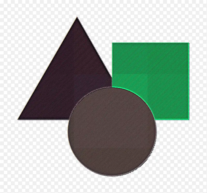 正方形图标 三角形图标 设计师设置图标