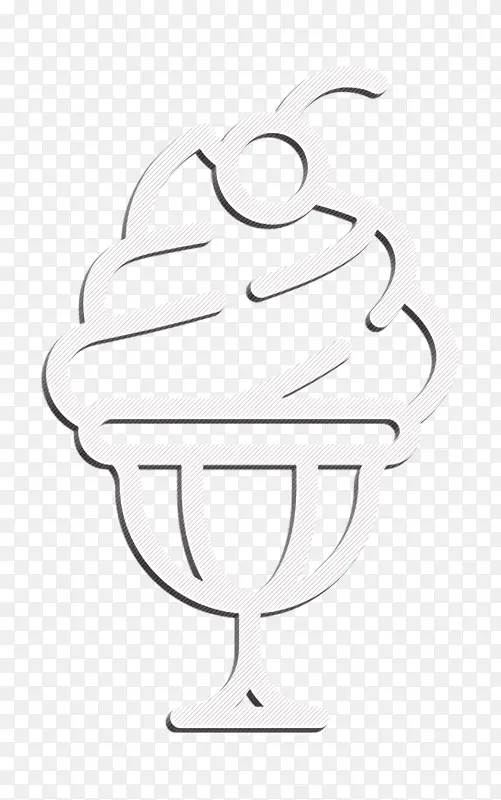 冰淇淋图标 甜点图标 餐厅元素图标
