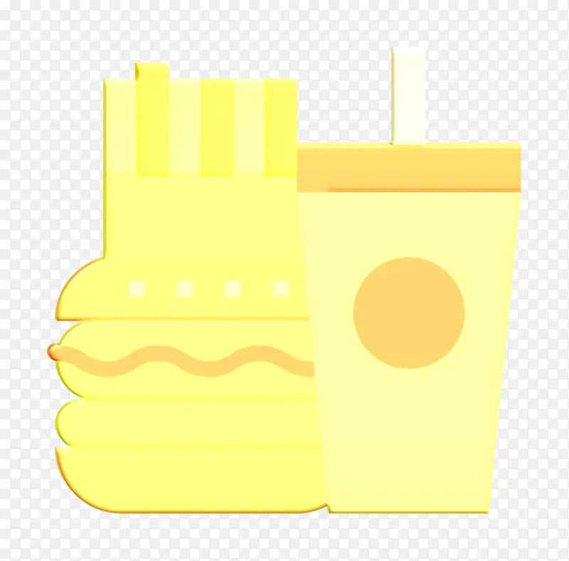 快餐图标 汉堡图标 黄色