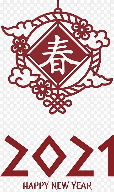 中国新年快乐 视觉艺术 黑色