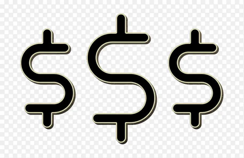 货币图标 电子商务集合图标 美元符号图标