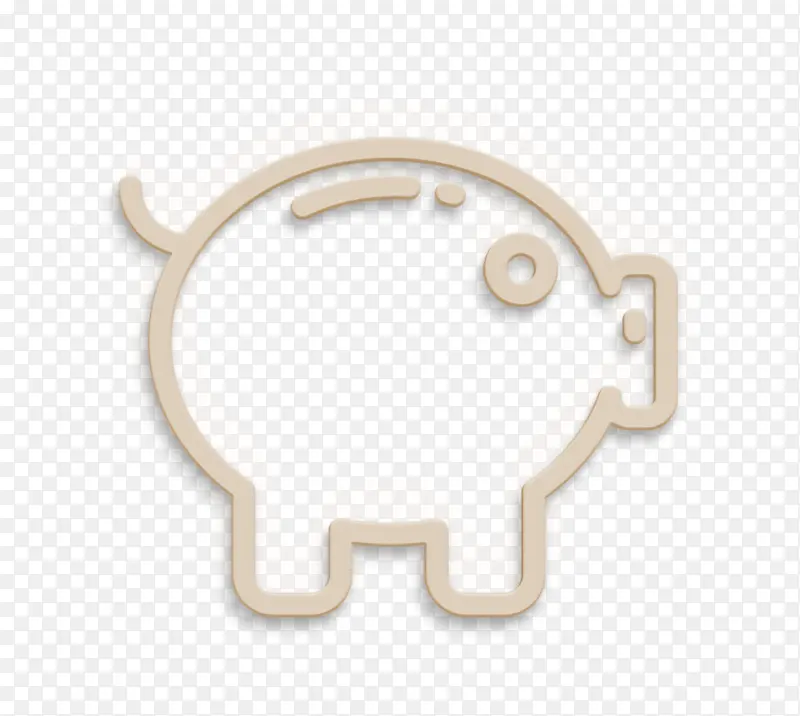 商业管理图标 小猪银行图标 硬币图标