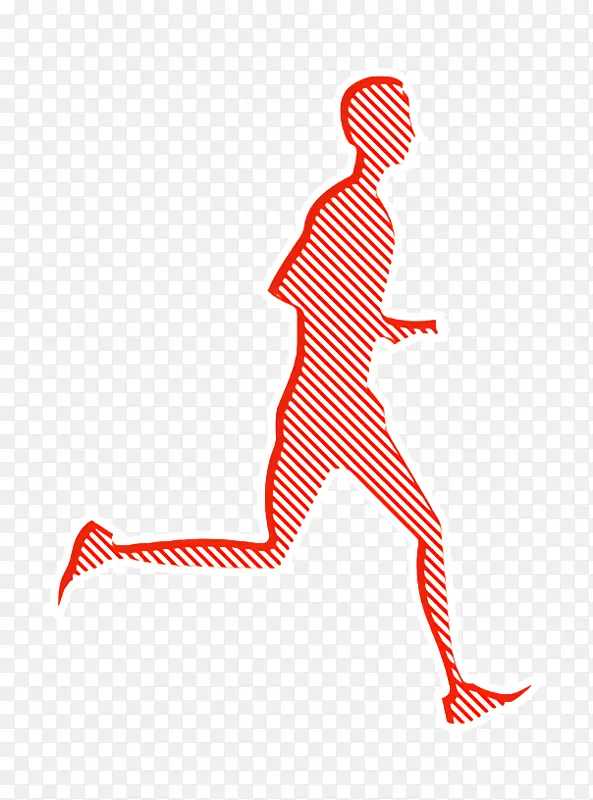 跑步图标 健康和健身图标 运动图标