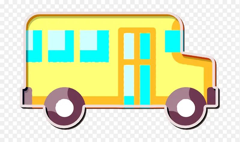交通图标 公交车图标 黄色