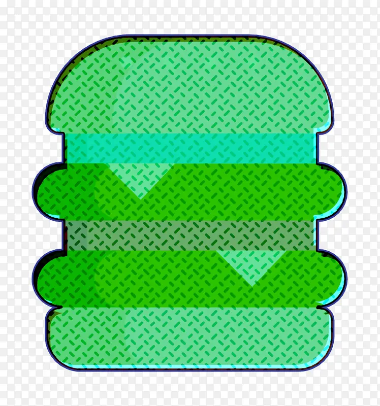 食物图标 汉堡图标 叶子
