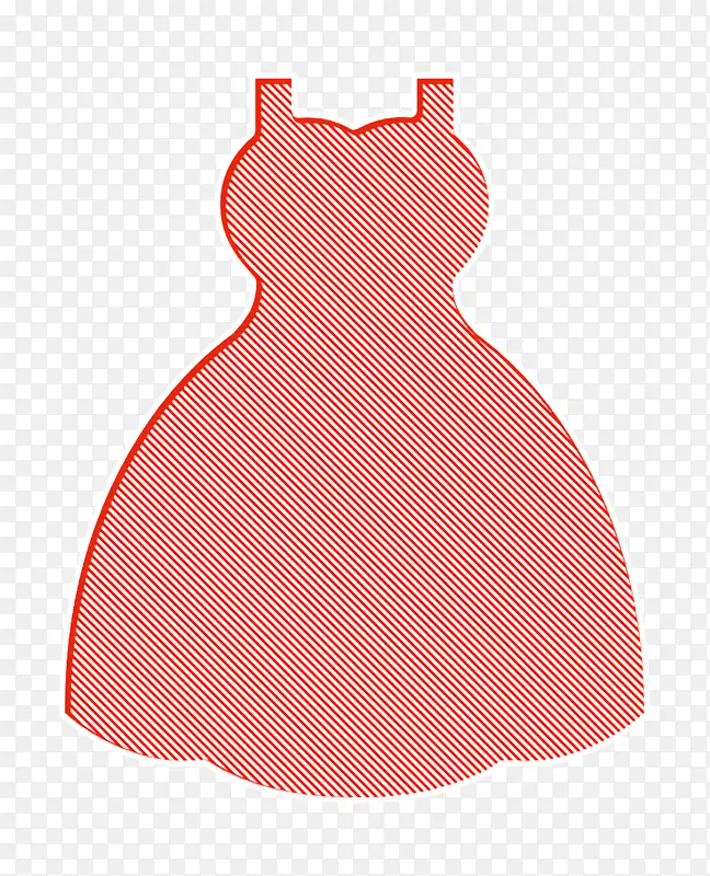 婚纱图标 连衣裙 红色