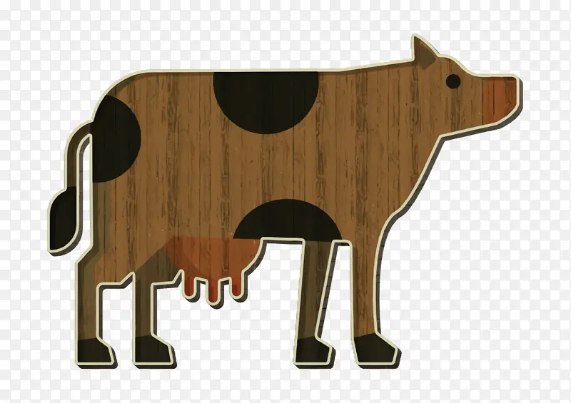奶牛图标 动物图标 木材