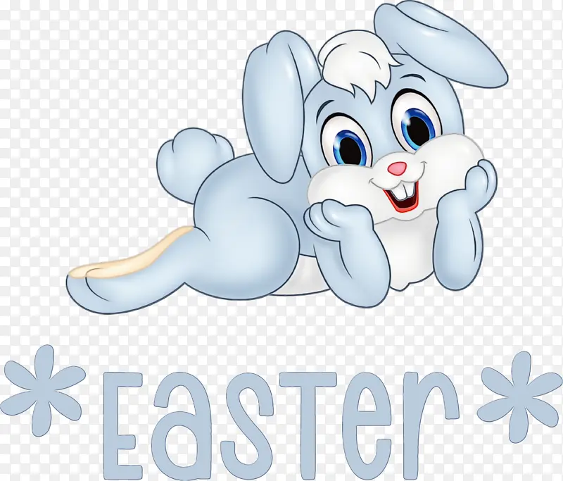 复活节兔子 复活节 水彩画