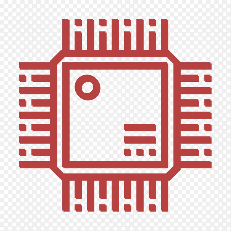 芯片图标 机器人工程图标 电路图标