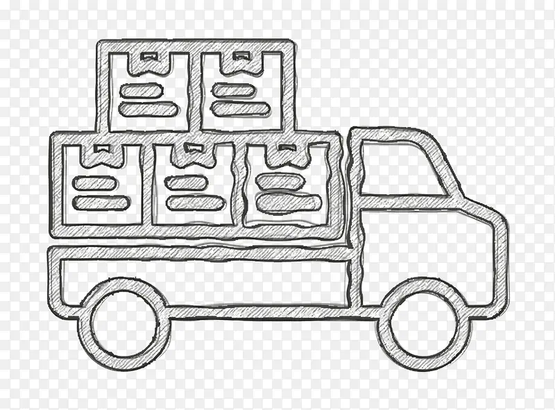 卡车图标 送货卡车图标 运输图标