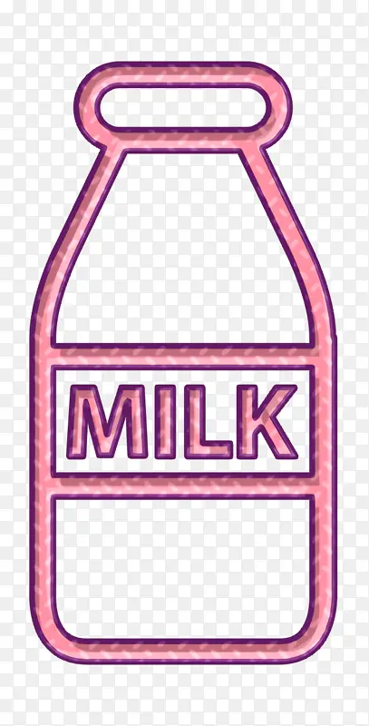 饮料和饮料图标 牛奶图标 线条
