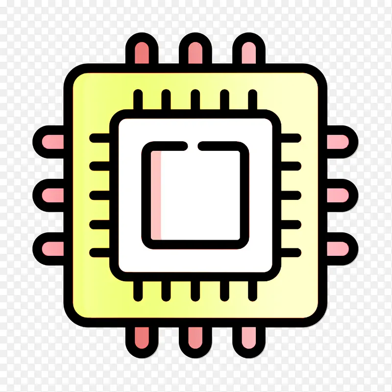 芯片图标 电子图标 中央处理器