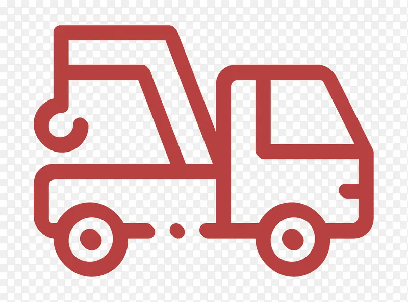 车辆和运输图标 拖车图标 起重机图标
